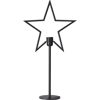 Lampa świąteczna gwiazda Tindra czarna